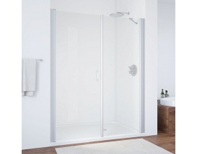 Душевая дверь в нишу Vegas Glass EP-F-2 185 07 01 L профиль матовый хром, стекло прозрачное 