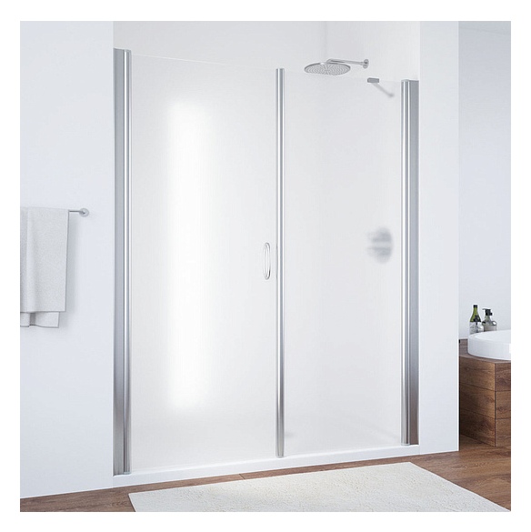Душевая дверь в нишу Vegas Glass EP-F-2 185 08 10 L профиль глянцевый хром, стекло сатин 