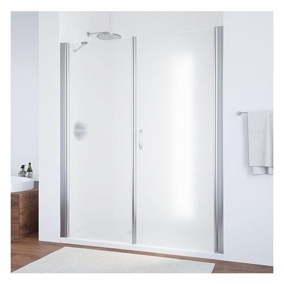 Душевая дверь в нишу Vegas Glass EP-F-2 185 08 10 R профиль глянцевый хром, стекло сатин 