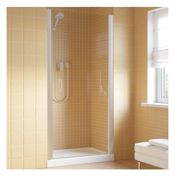 Душевая дверь в нишу Vegas Glass EP Lux 75 07 01 R профиль матовый хром, стекло прозрачное 