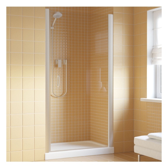 Душевая дверь в нишу Vegas Glass EP Lux 85 07 01 R профиль матовый хром, стекло прозрачное 