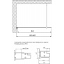 Душевая перегородка Vegas Glass EAF 86 05 02 профиль бронза, стекло шиншилла 