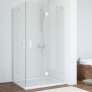 Душевой уголок Vegas Glass AFA-F 100*80 01 01 R профиль белый, стекло прозрачное 