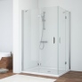 Душевой уголок Vegas Glass AFA-F 110*100 08 01 L профиль глянцевый хром, стекло прозрачное 