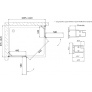 Душевой уголок Vegas Glass AFA-F 110*100 08 01 L профиль глянцевый хром, стекло прозрачное 