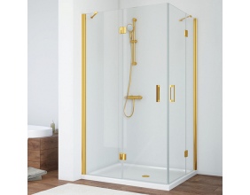 Душевой уголок Vegas Glass AFA-F 110*100 09 01 L профиль золото, стекло прозрачное 