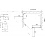Душевой уголок Vegas Glass AFA-F 110*80 07 01 R профиль матовый хром, стекло прозрачное 