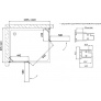 Душевой уголок Vegas Glass AFA-F 110*90 05 01 L профиль бронза, стекло прозрачное 