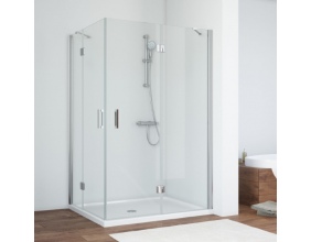 Душевой уголок Vegas Glass AFA-F 120*90 08 01 R профиль глянцевый хром, стекло прозрачное 