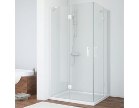 Душевой уголок Vegas Glass AFA-F 90*80 01 01 L профиль белый, стекло прозрачное 