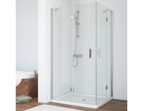 Душевой уголок Vegas Glass AFA-F 90*80 08 01 L профиль глянцевый хром, стекло прозрачное 