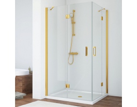 Душевой уголок Vegas Glass AFA-F 90*80 09 01 L профиль золото, стекло прозрачное 
