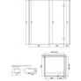 Душевой уголок Vegas Glass AFP-Fis Lux 100*90 01 01 R профиль белый, стекло прозрачное 