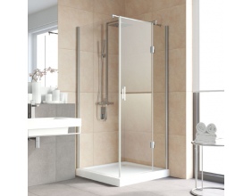 Душевой уголок Vegas Glass AFP-Fis Lux 100*90 08 01 R профиль глянцевый хром, стекло прозрачное 