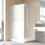 Душевой уголок Vegas Glass AFP-Fis Lux 120*100 01 10 L профиль белый, стекло сатин 