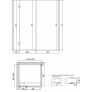 Душевой уголок Vegas Glass AFP-Fis Lux 120*100 05 01 L профиль бронза, стекло прозрачное 