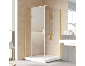 Душевой уголок Vegas Glass AFP-Fis Lux 120*100 09 01 L профиль золото, стекло прозрачное 