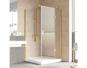 Душевой уголок Vegas Glass AFP-Fis Lux 120*100 09 01 R профиль золото, стекло прозрачное 