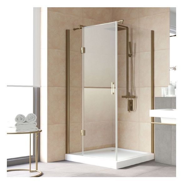 Душевой уголок Vegas Glass AFP-Fis Lux 120*90 05 01 L профиль бронза, стекло прозрачное 
