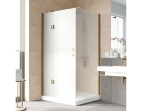 Душевой уголок Vegas Glass AFP-Fis Lux 120*90 05 10 L профиль бронза, стекло сатин 