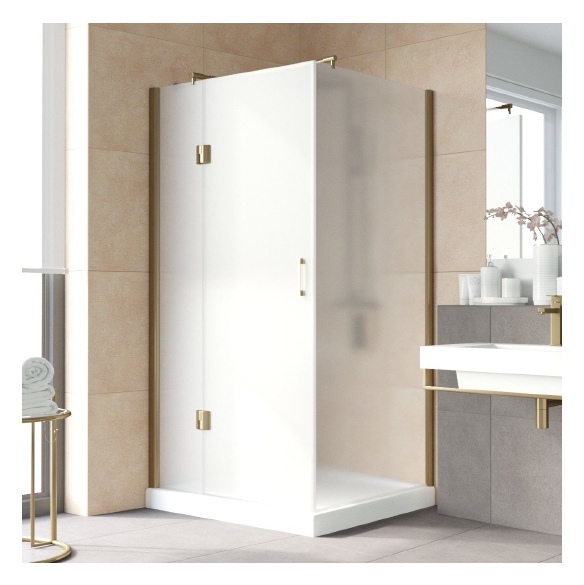 Душевой уголок Vegas Glass AFP-Fis Lux 120*90 05 10 L профиль бронза, стекло сатин 