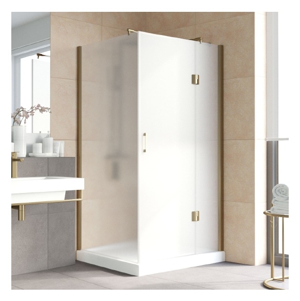 Душевой уголок Vegas Glass AFP-Fis Lux 120*90 05 10 R профиль бронза, стекло сатин 