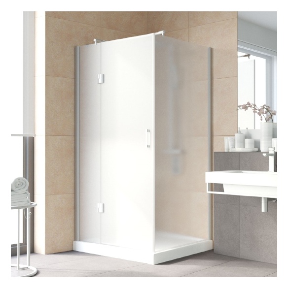 Душевой уголок Vegas Glass AFP-Fis Lux 120*90 07 10 L профиль матовый хром, стекло сатин 