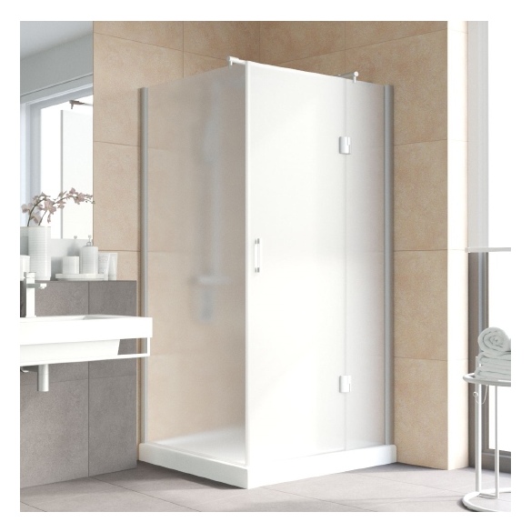 Душевой уголок Vegas Glass AFP-Fis Lux 120*90 07 10 R профиль матовый хром, стекло сатин 