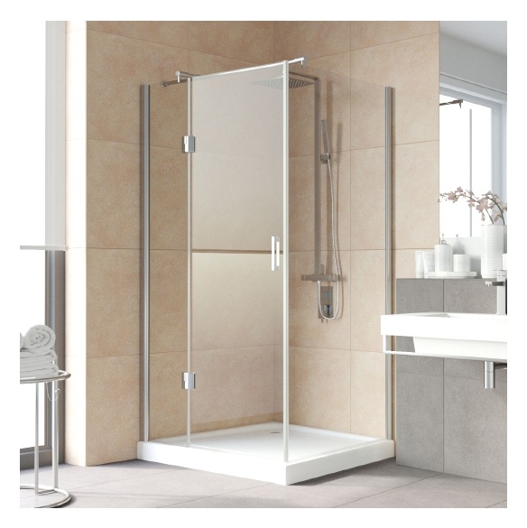 Душевой уголок Vegas Glass AFP-Fis Lux 120*90 08 01 L профиль глянцевый хром, стекло прозрачное 