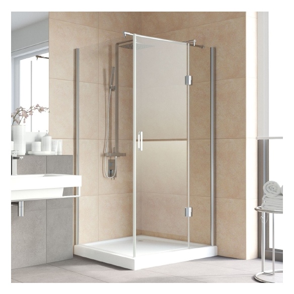 Душевой уголок Vegas Glass AFP-Fis Lux 120*90 08 01 R профиль глянцевый хром, стекло прозрачное 