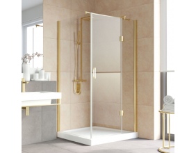 Душевой уголок Vegas Glass AFP-Fis Lux 120*90 09 01 R профиль золото, стекло прозрачное 