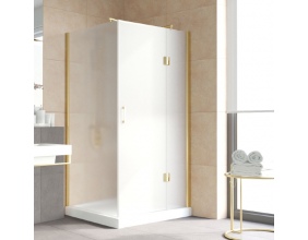 Душевой уголок Vegas Glass AFP-Fis Lux 120*90 09 10 R профиль золото, стекло сатин 