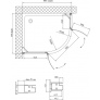 Душевой уголок Vegas Glass AFS-F 100*80 01 01 L профиль белый, стекло прозрачное 