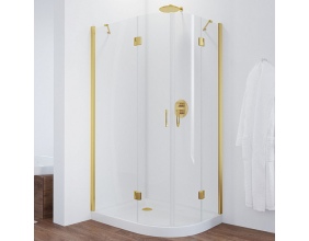 Душевой уголок Vegas Glass AFS-F 100*80 09 01 L профиль золото, стекло прозрачное 