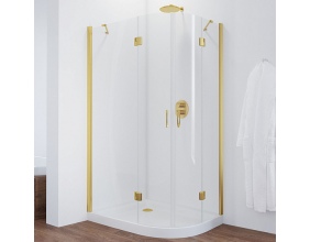 Душевой уголок Vegas Glass AFS-F 100*90 09 01 L профиль золото, стекло прозрачное 