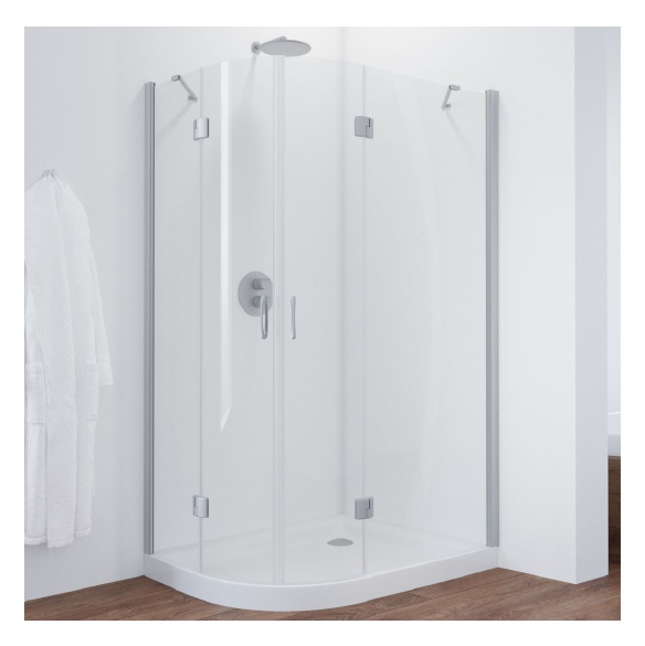 Душевой уголок Vegas Glass AFS-F 110*100 07 01 R профиль матовый хром, стекло прозрачное 