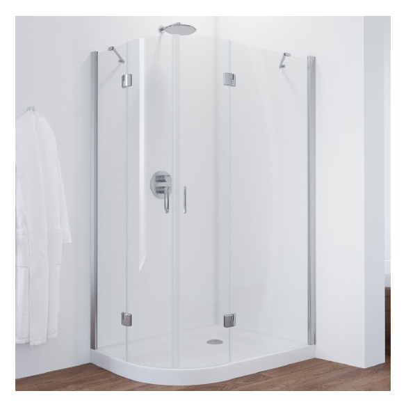 Душевой уголок Vegas Glass AFS-F 110*100 08 01 R профиль глянцевый хром, стекло прозрачное 