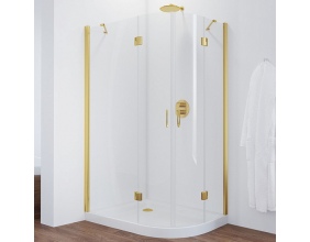 Душевой уголок Vegas Glass AFS-F 110*100 09 01 L профиль золото, стекло прозрачное 