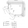 Душевой уголок Vegas Glass AFS-F 110*100 09 01 R профиль золото, стекло прозрачное 