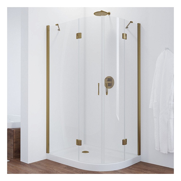 Душевой уголок Vegas Glass AFS-F 110*80 05 01 L профиль бронза, стекло прозрачное 