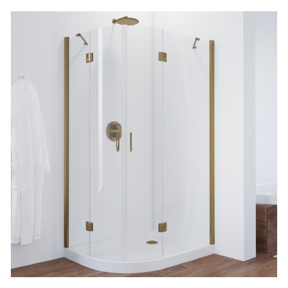 Душевой уголок Vegas Glass AFS-F 110*80 05 01 R профиль бронза, стекло прозрачное 