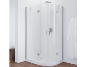 Душевой уголок Vegas Glass AFS-F 110*80 07 01 L профиль матовый хром, стекло прозрачное 