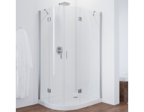 Душевой уголок Vegas Glass AFS-F 110*80 08 01 R профиль глянцевый хром, стекло прозрачное 
