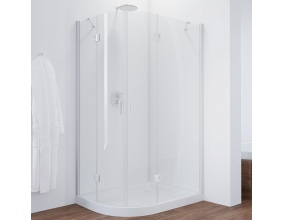 Душевой уголок Vegas Glass AFS-F 110*90 01 01 R профиль белый, стекло прозрачное 