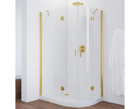Душевой уголок Vegas Glass AFS-F 110*90 09 01 L профиль золото, стекло прозрачное 
