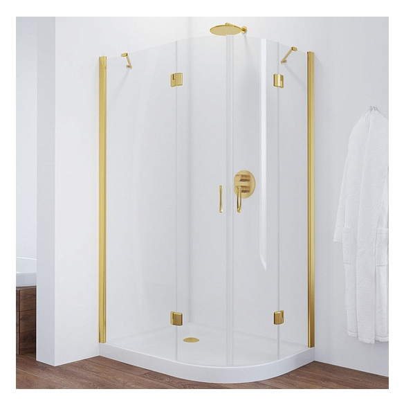 Душевой уголок Vegas Glass AFS-F 110*90 09 01 L профиль золото, стекло прозрачное 