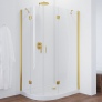 Душевой уголок Vegas Glass AFS-F 110*90 09 01 R профиль золото, стекло прозрачное 