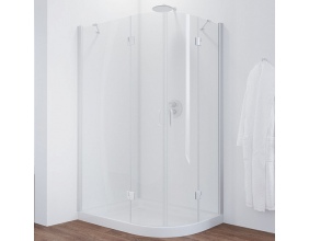 Душевой уголок Vegas Glass AFS-F 120*100 01 01 L профиль белый, стекло прозрачное 