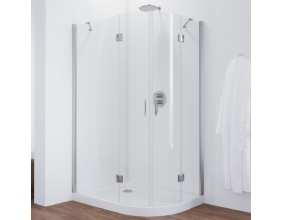 Душевой уголок Vegas Glass AFS-F 120*100 08 01 L профиль глянцевый хром, стекло прозрачное 