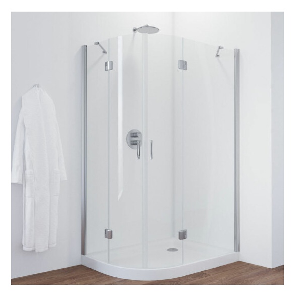Душевой уголок Vegas Glass AFS-F 120*100 08 01 R профиль глянцевый хром, стекло прозрачное 